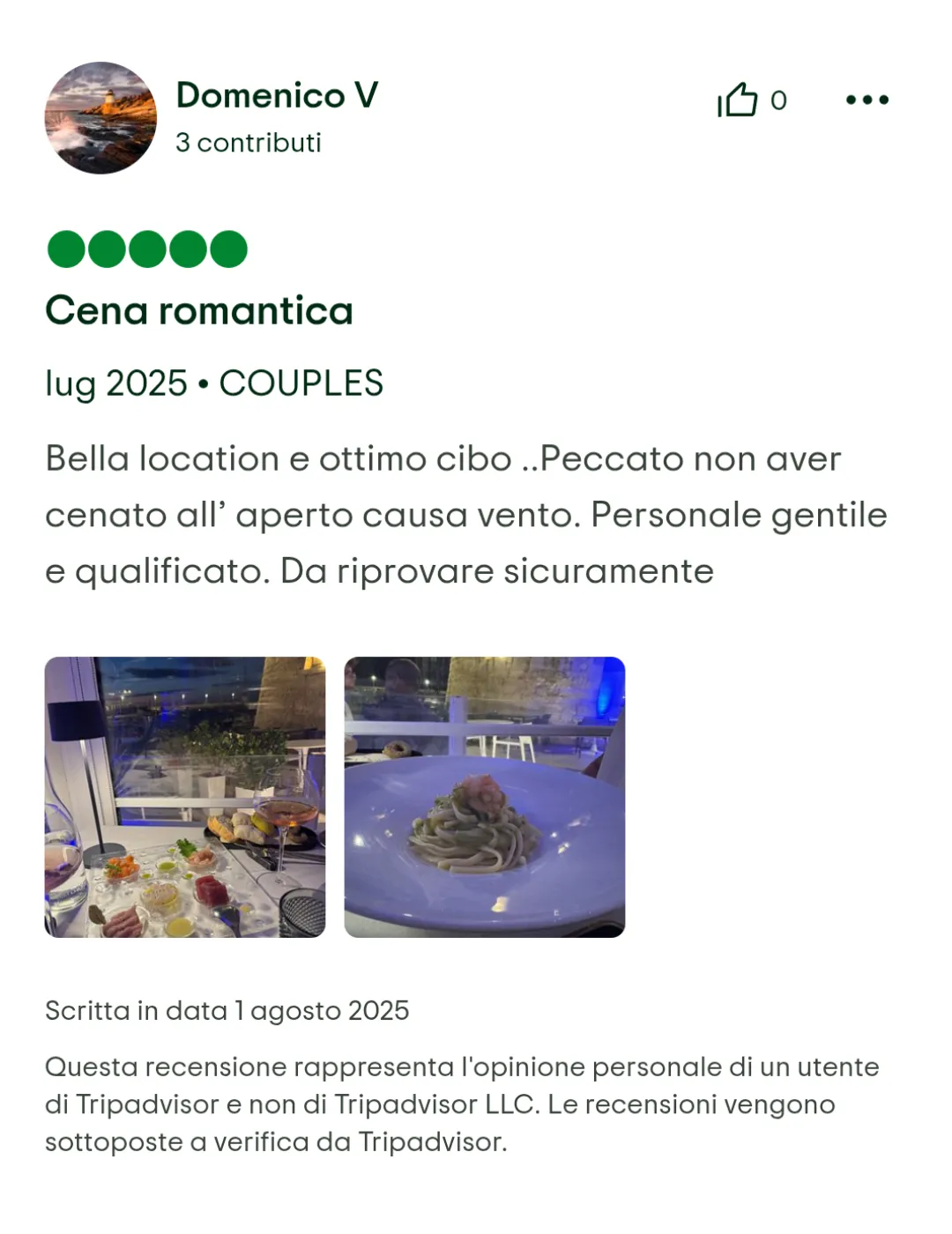Ristorante Romanazzi's Recensione 2