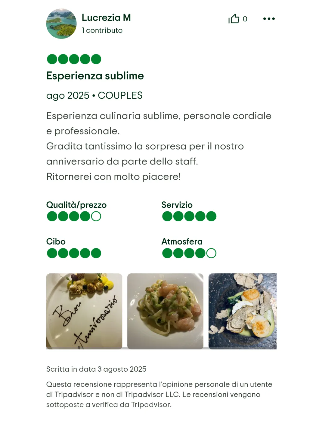 Ristorante Romanazzi's Recensione 3