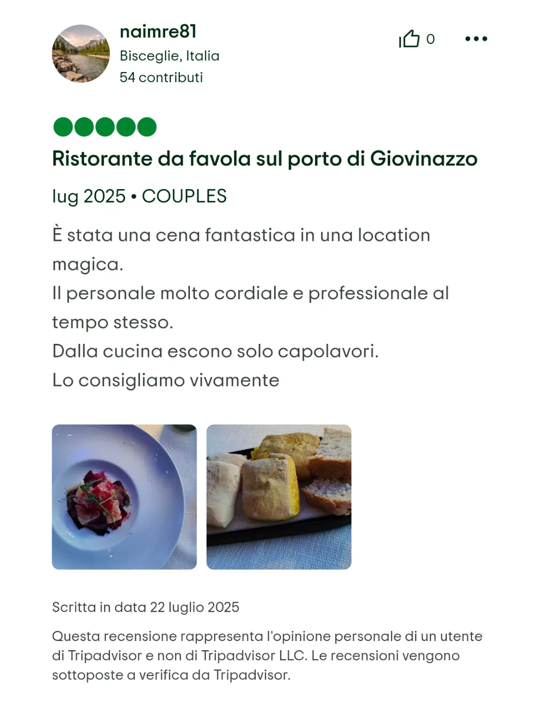 Ristorante Romanazzi's Recensione 5